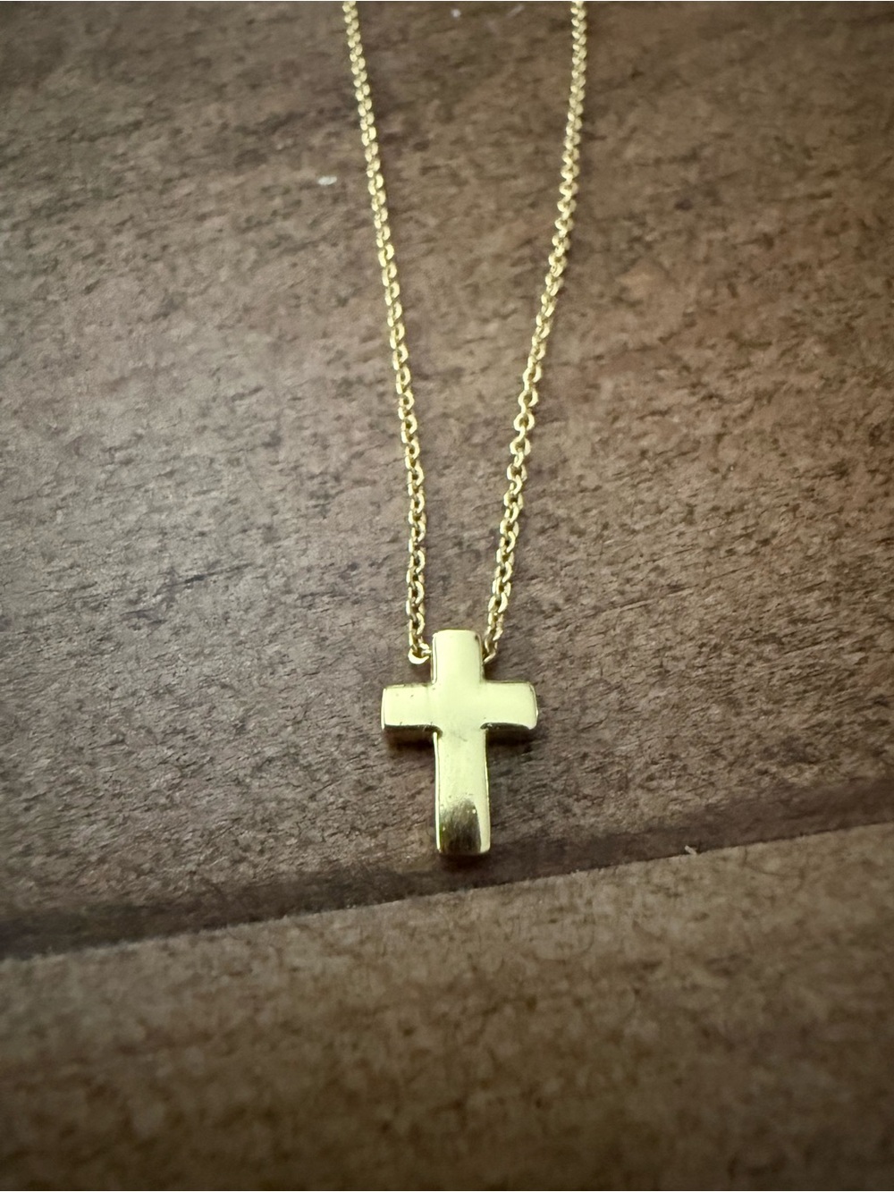 TJ Maxx Gold Toned Cross Pendant Necklace